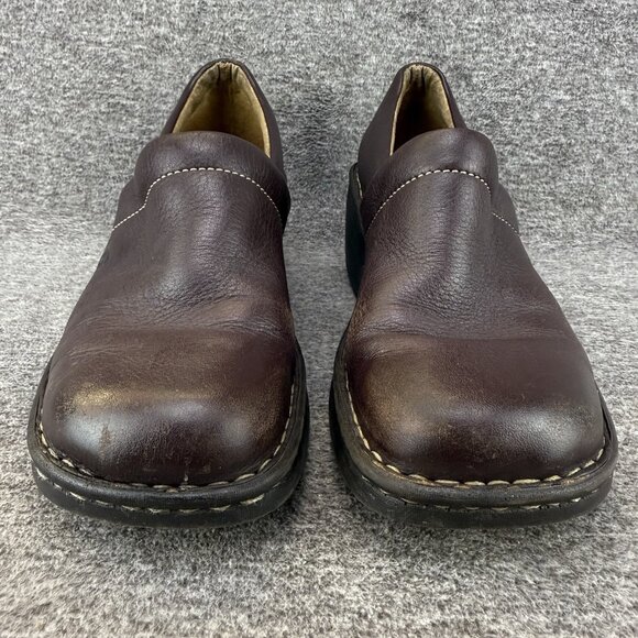 ✅Born Wedge Clogs Women’s Size 9.5 Brown Leather Comfort Slip On Shoes W9898 - Picture 5 of 12